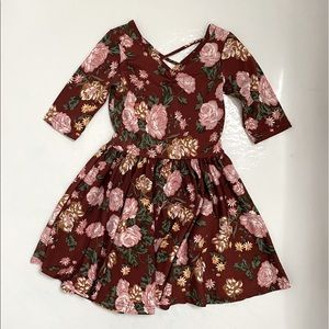 Brown dotdot smile ballerina style dress size 5/6